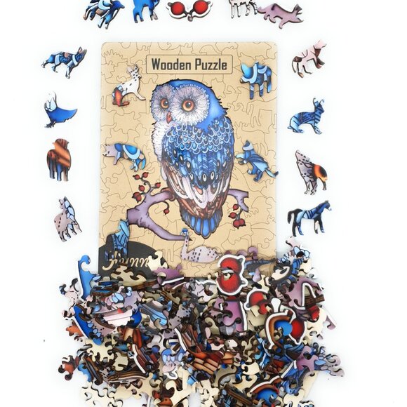 Suvira Animal Wooden Puzzle - Engaging, Educational, Owl - Picture 7 of 11